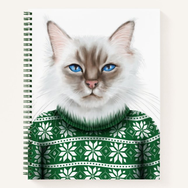 Kitty Cat Sweater Notebook (Front)