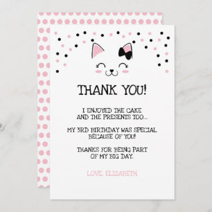 Kitty Cat Thank You Cards