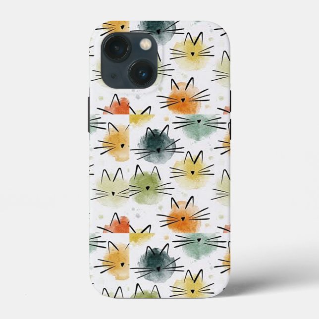 Kitty Cat Tough Apple iPhone 13 mini Case (Back)