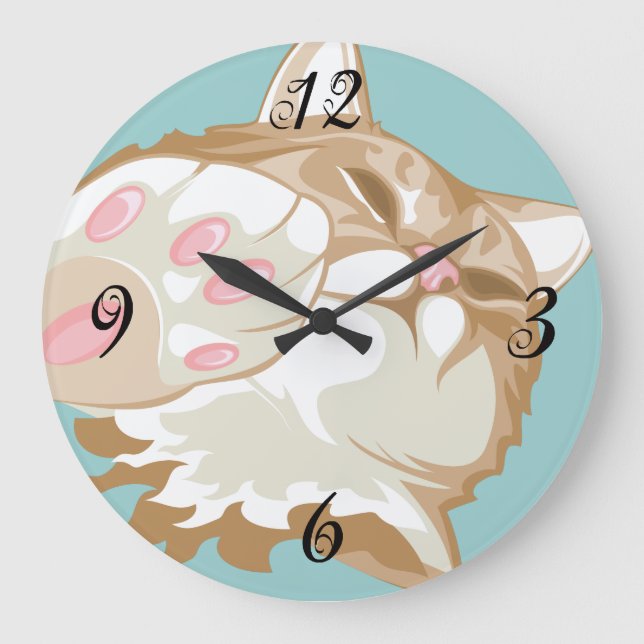 Kitty Cat Wall Clock (Front)