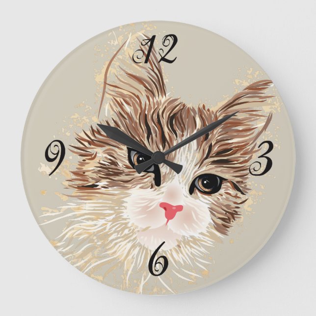 Kitty Cat Wall Clock (Front)