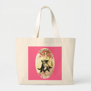 Kitty Cat Wedding Large Tote Bag