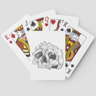 Kitty Cat With Gun-Birthday and Halloween Cat Cost Playing Cards