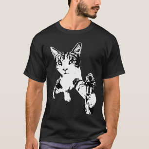 Kitty Cat With Gun Cat And Pet T-Shirt