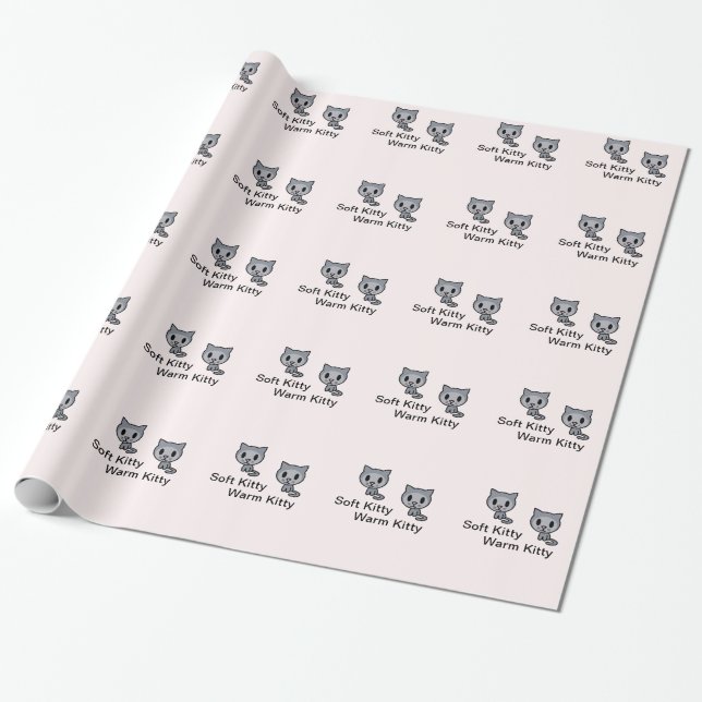 Kitty Cat Wrapping Paper (Unrolled)