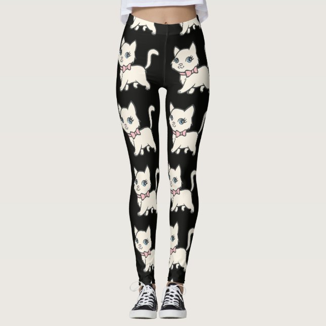 KITTY CAT YOGA PANTS LEGGINGS (Front)