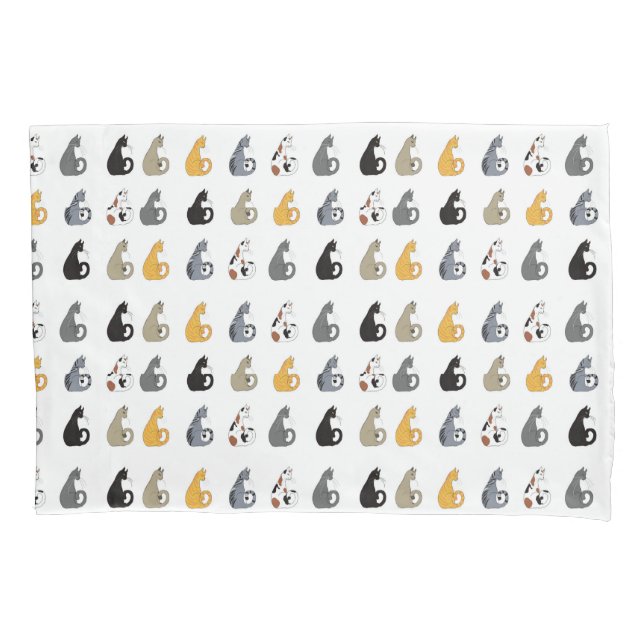 Kitty Cats Bowl Pillowcase (Front)