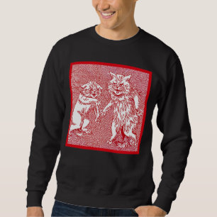 Kitty Cats in Red  by Louis Wain Sweatshirt