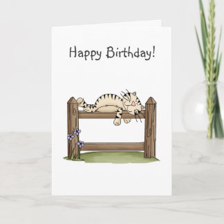 Kitty Cats · Kitty on Fence Card