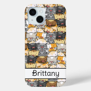 Kitty Cats Personalised iPhone 15 Case