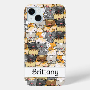 Kitty Cats Personalised iPhone 15 Mini Case