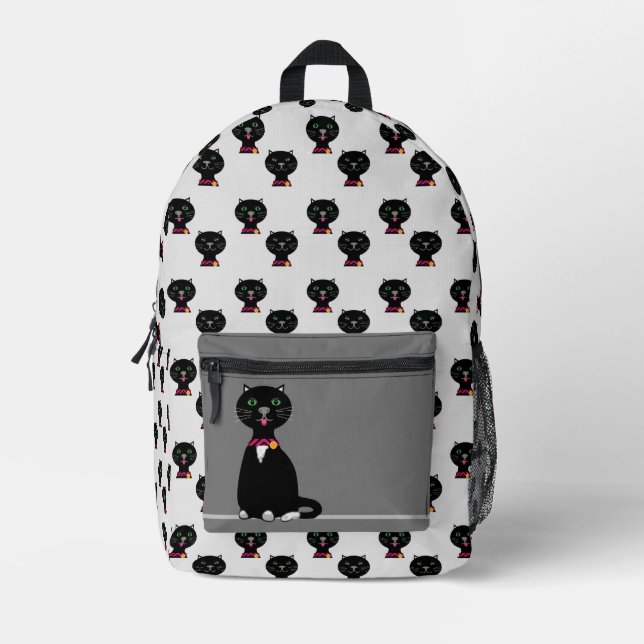 Kitty Cats Printed Backpack (Front)