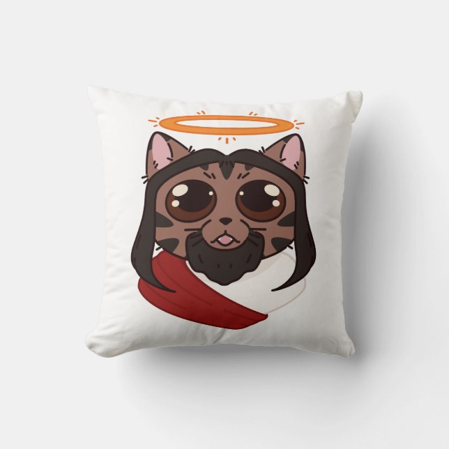 Kitty Christ Cushion (Front)