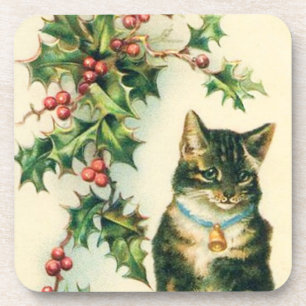 Kitty Christmas Coasters