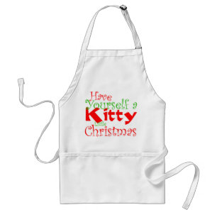 Kitty Christmas Holiday Apron
