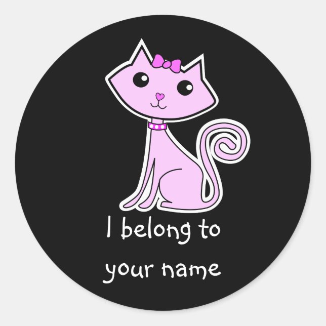 Kitty Classic Round Sticker (Front)