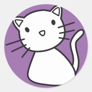 kitty classic round sticker