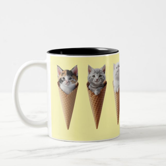 Kitty Cones Two-Tone Coffee Mug (Left)