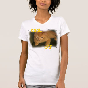 Kitty "COOL CAT" Womens Casual Scoop T-Shirt