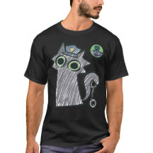 Kitty Cop – Purrtect & Serve Men's Dark T-Shirt