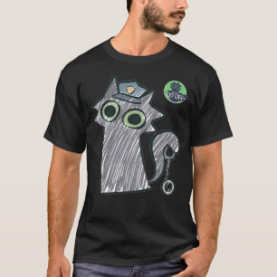 Kitty Cop – Purrtect & Serve Men's Dark T-Shirt