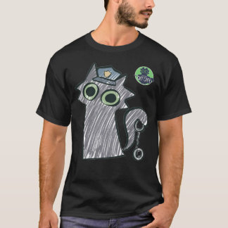 Kitty Cop – Purrtect & Serve Men's Dark T-Shirt