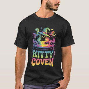 Kitty Coven Adorable Witch Cats, Magical Cauldron T-Shirt