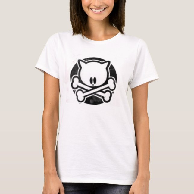 kitty crossbones T-Shirt (Front)