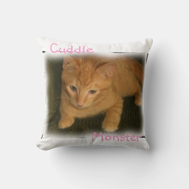 Kitty 'Cuddle Monster' Pillow (Front)