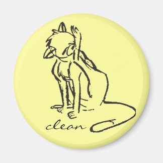 Kitty dishwasher magnet