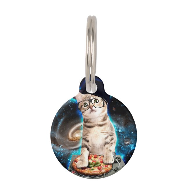 kitty dj cat pet tag (Front)