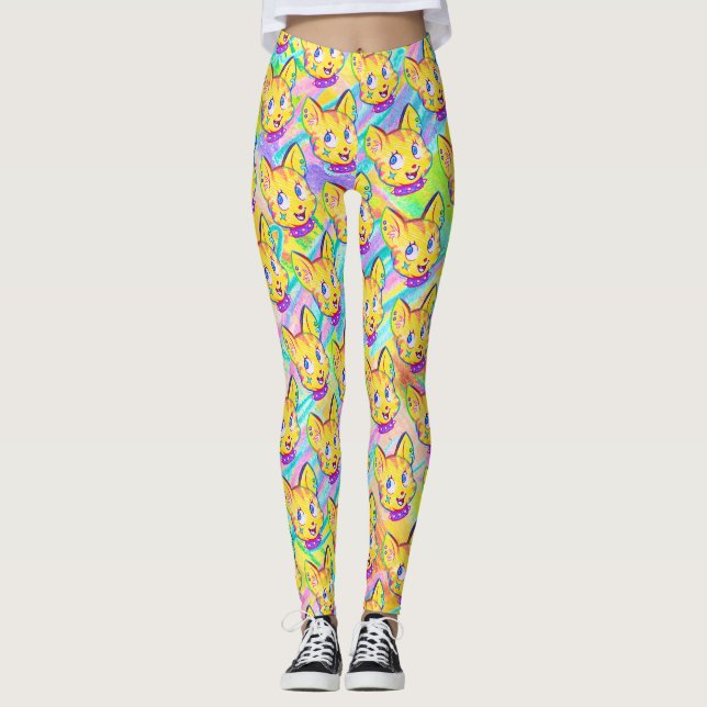 Kitty Doodle Bratislava Kidcore Leggings (Front)