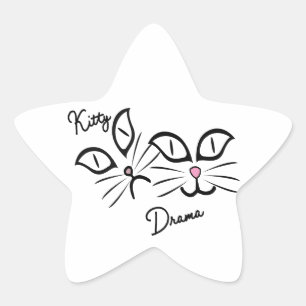 Kitty Drama Star Sticker