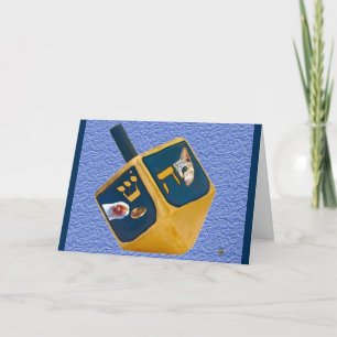 Kitty Dreidel Holiday Card