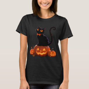 Kitty Halloween Pumpkin Black Cat Performance T-Shirt