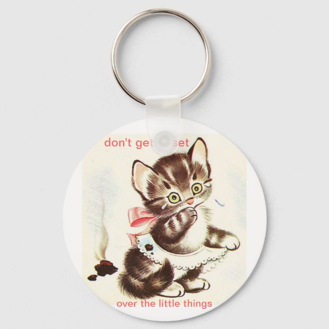 kitty has accident poop keychain (Front)