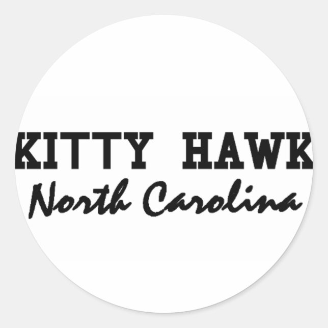 Kitty Hawk North Carolina Classic Round Sticker (Front)