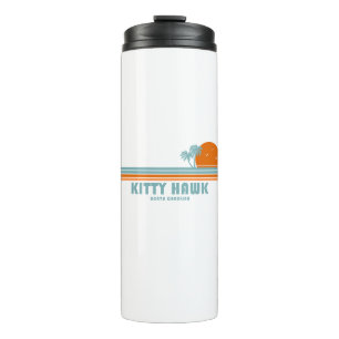 Kitty Hawk North Carolina Sun Palm Trees Thermal Tumbler