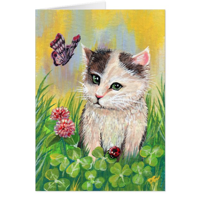 Kitty in Clover Patch (Front)