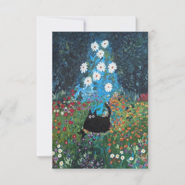 Kitty in Klimt  Thank You Card (Front)