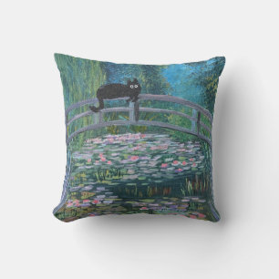 Kitty in Monet pillow