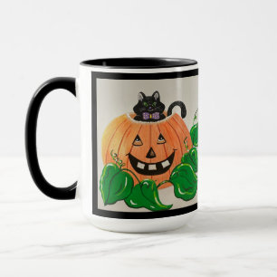 Kitty in Pumpkin Mug