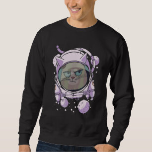 Kitty In Space Laser Beam Meets The Moon Astrocat Sweatshirt