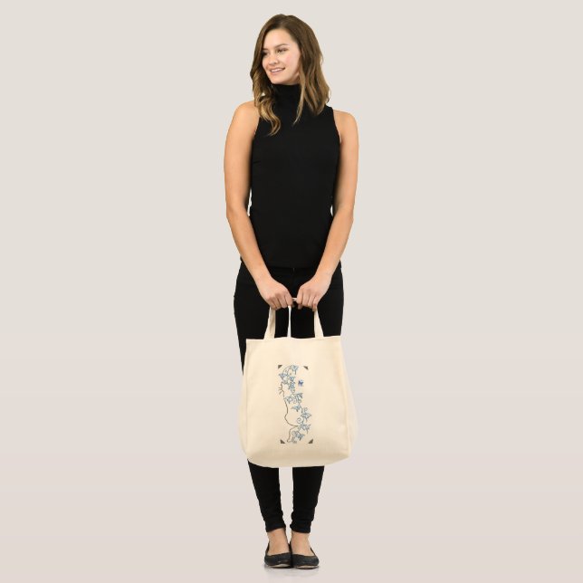Kitty in the Ivy Tote Bag (Front (Model))