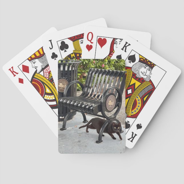 Kitty in The Park Playing Cards (Back)