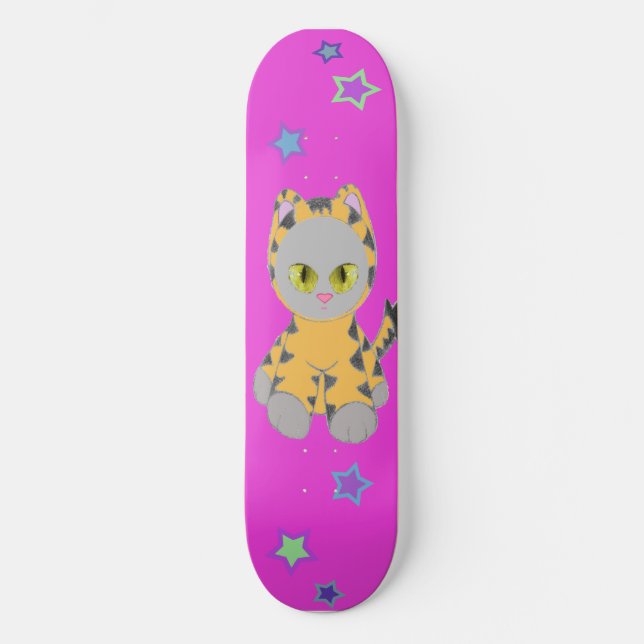Kitty in Tiger Suit Skateboard 2 (Front)