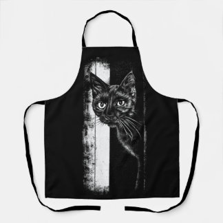 Kitty Inside Apron