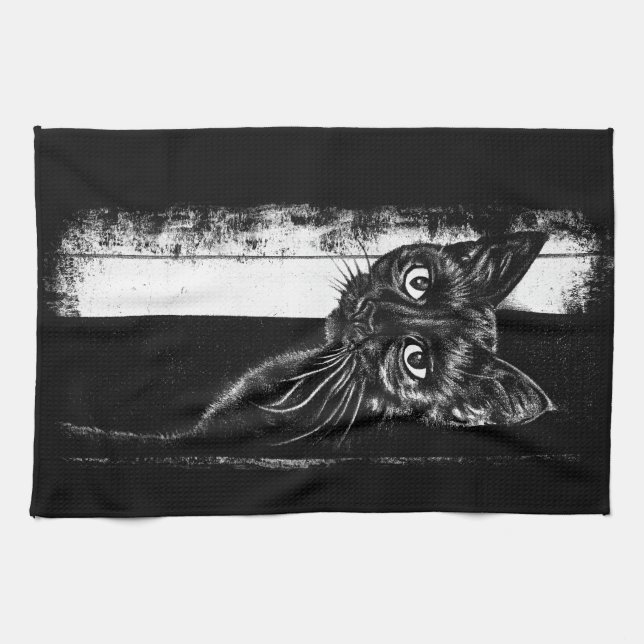 Kitty Inside Tea Towel (Horizontal)