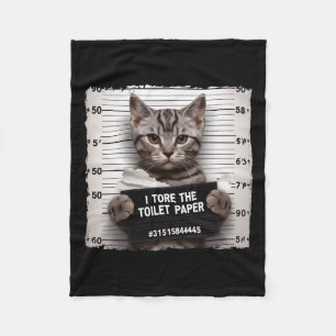Kitty Jail Photo I Shredded The Toilet Paper Bad C Fleece Blanket