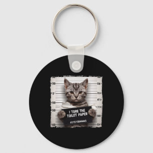 Kitty Jail Photo I Shredded The Toilet Paper Bad C Key Ring
